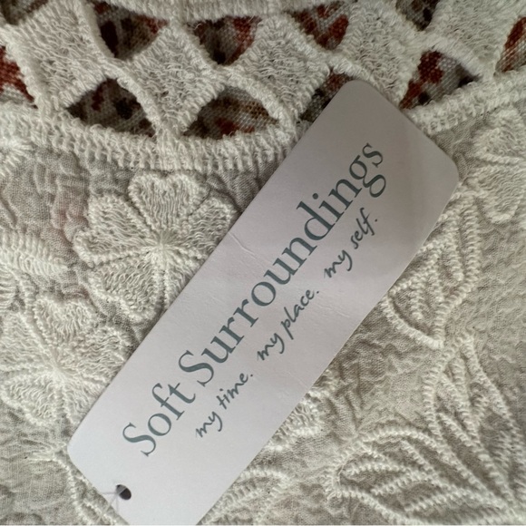 Soft Surroundings | NWT Jasmin Lace Wrap Embroidered Top - Size L/XL - Picture 8 of 12